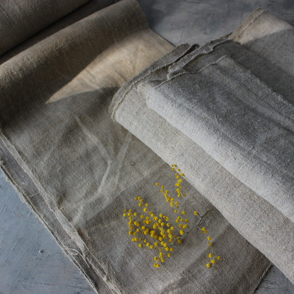 Vintage Homespun Hemp Fabric - Tribe Castlemaine