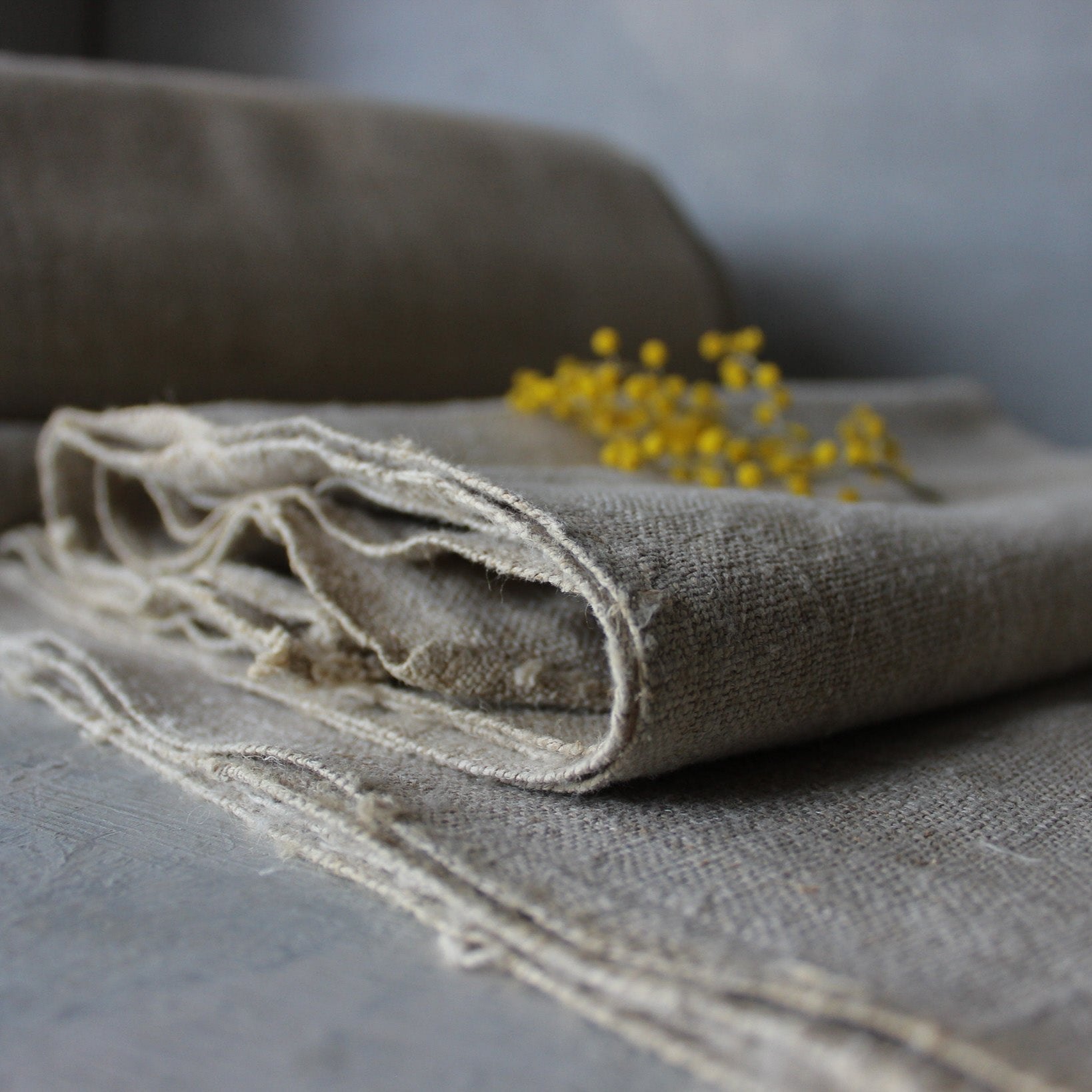 Vintage Homespun Hemp Fabric - Tribe Castlemaine