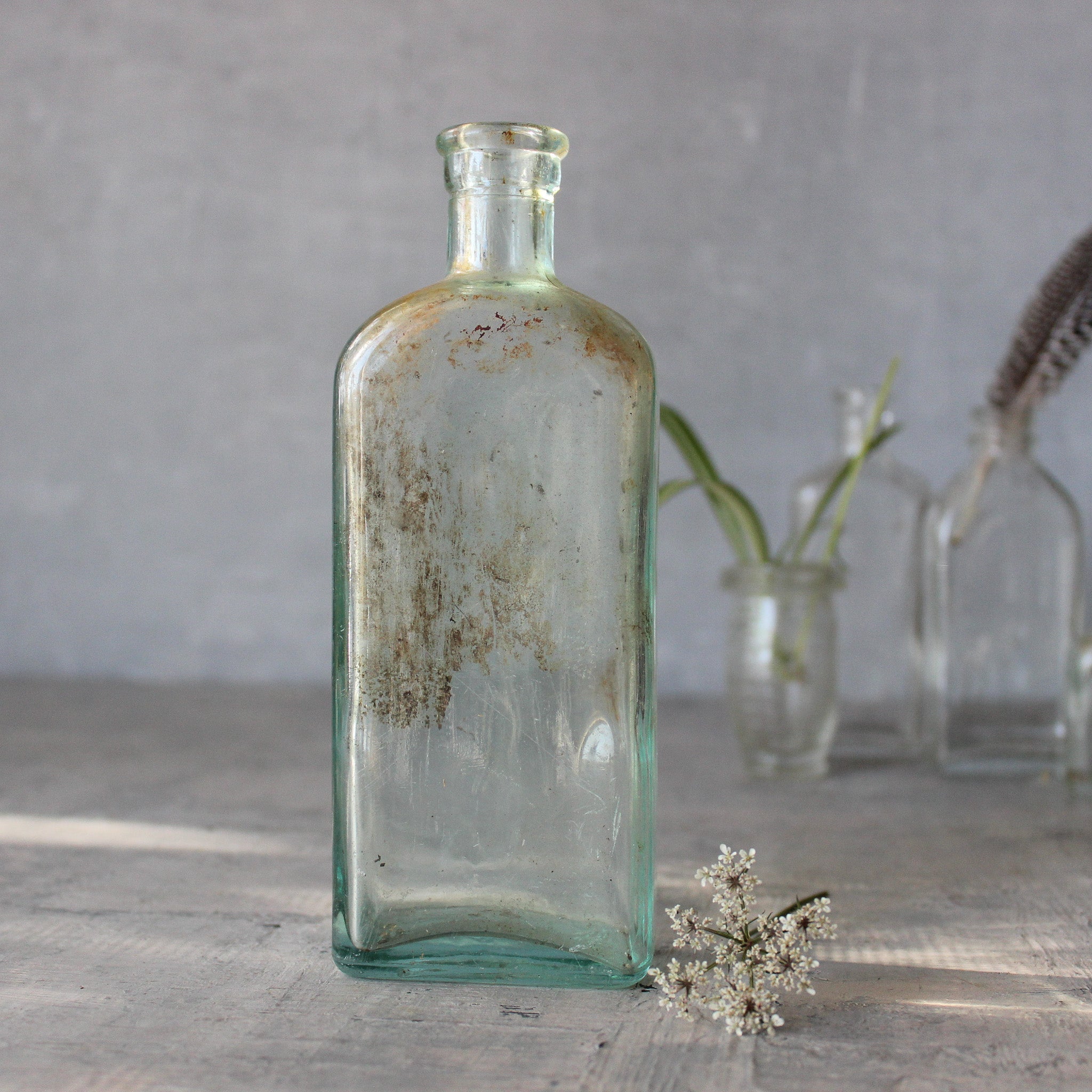 Vintage Little Clear Bottles - Tribe Castlemaine