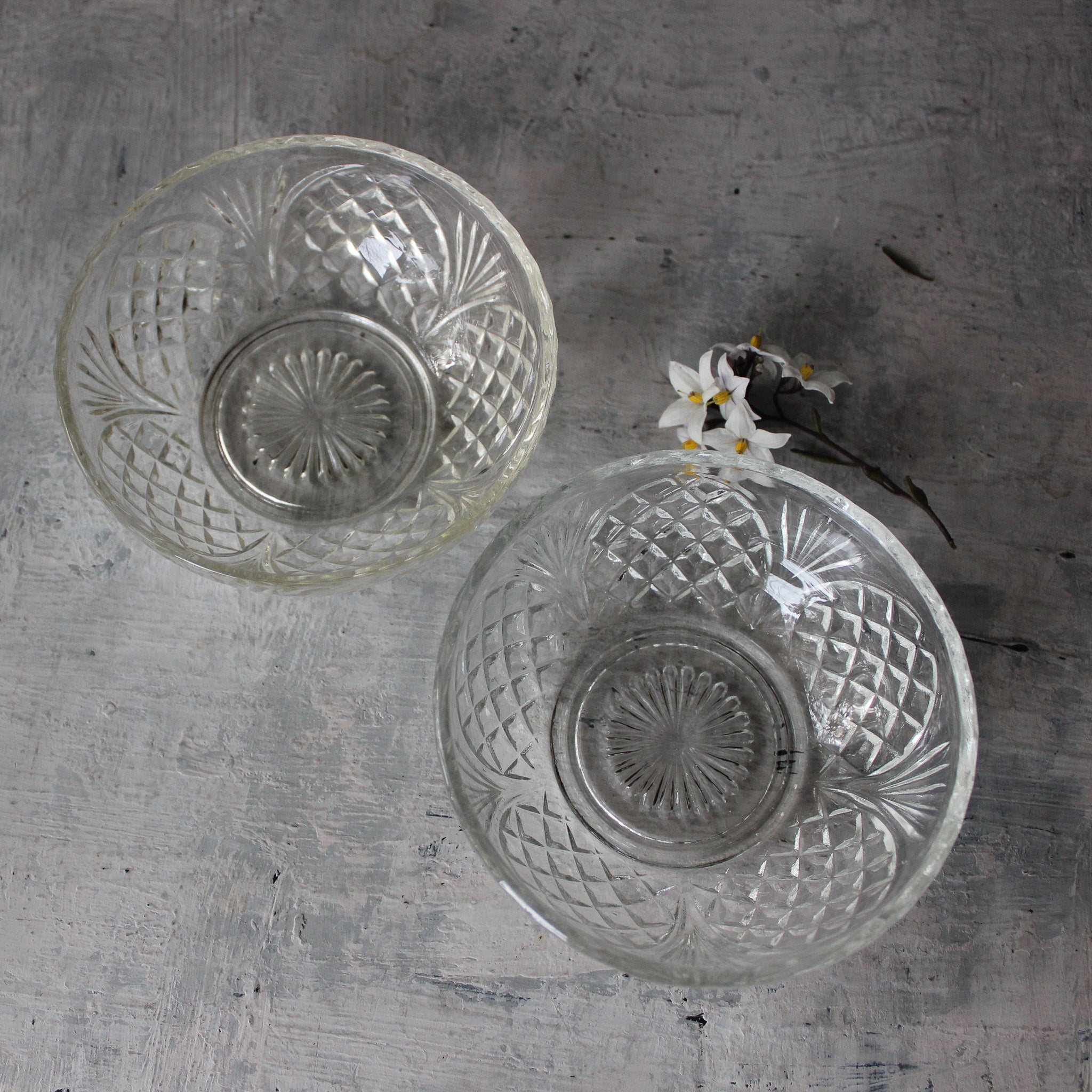 Vintage Little Glass Bowls - Tribe Castlemaine