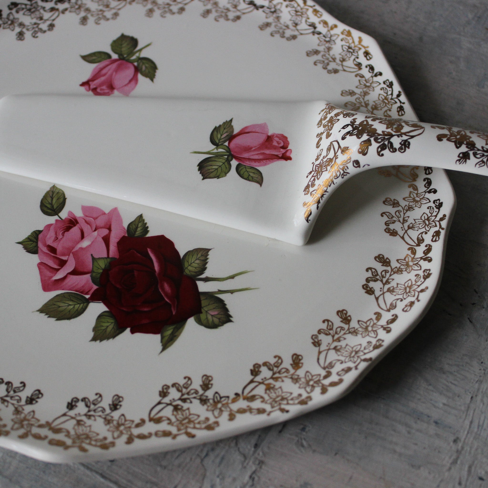 Vintage Lord Nelson Pottery Cake Platter & Server - Tribe Castlemaine