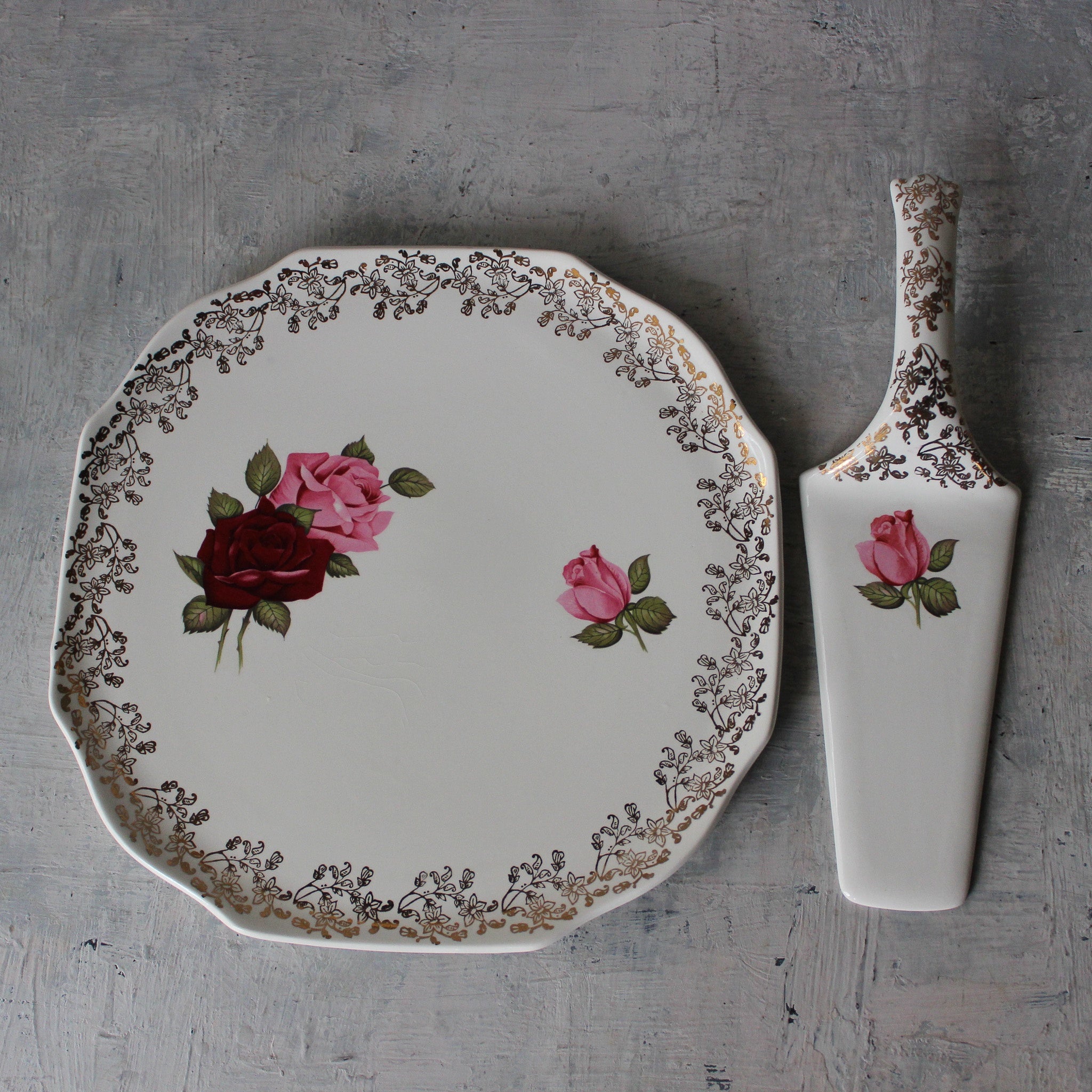 Vintage Lord Nelson Pottery Cake Platter & Server - Tribe Castlemaine