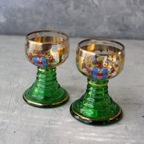 Vintage Mini Roemer Green Glasses - Tribe Castlemaine