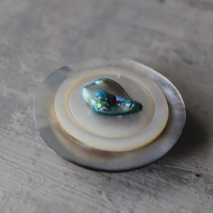 Vintage Mother of Pearl Button Brooch - Tribe Castlemaine