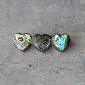 Vintage Paua Shell Heart Brooch - Tribe Castlemaine