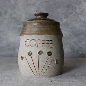 Vintage Pottery Coffee Cannister - Tribe Castlemaine