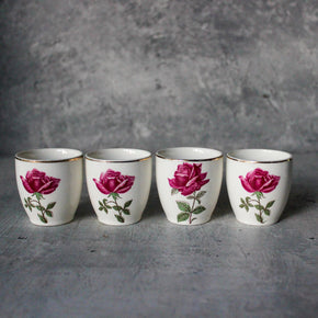 Vintage Rose China Egg Cups - Tribe Castlemaine