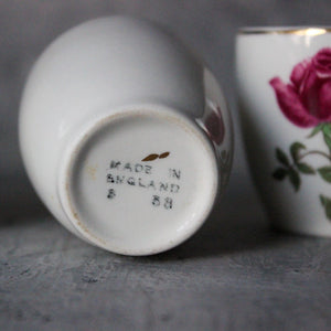 Vintage Rose China Egg Cups - Tribe Castlemaine