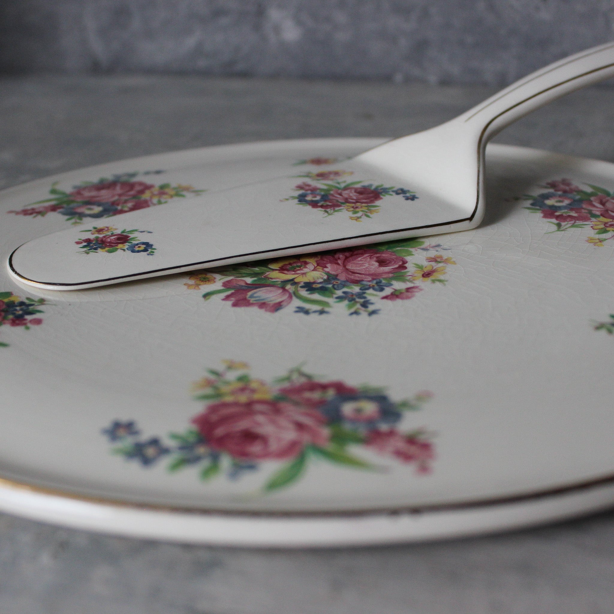 Vintage Royal Tudor Ware China Cake Platter & Server - Tribe Castlemaine