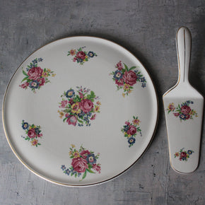 Vintage Royal Tudor Ware China Cake Platter & Server - Tribe Castlemaine