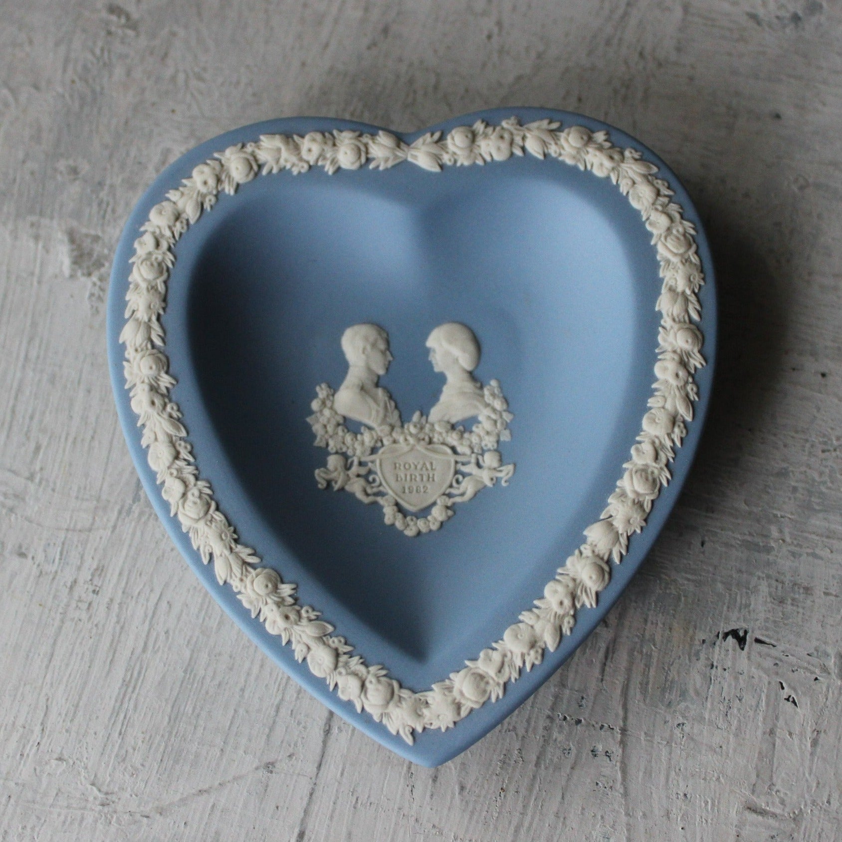 Vintage Wedgwood Jasper Royal Birth Heart Dish - Tribe Castlemaine
