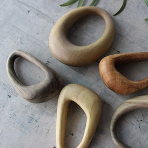 Wooden Pebble Rings - Tribe Castlemaine