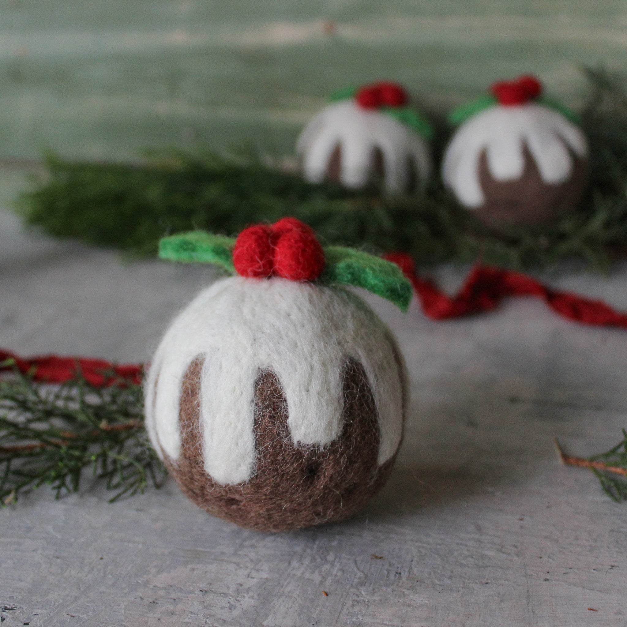 Felt Christmas Pudding - Tribe Castlemaine