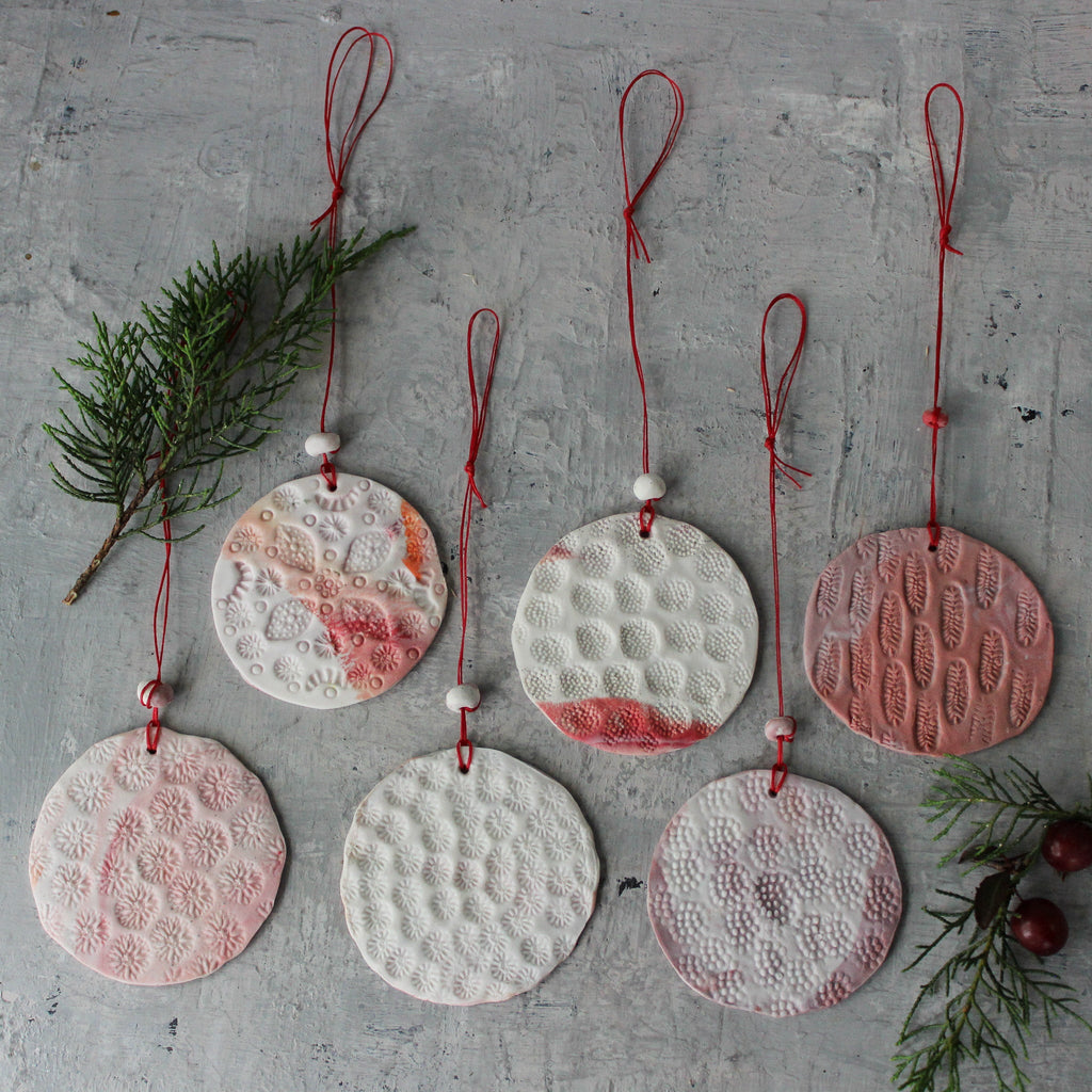 Porcelain Hanging Round Ornaments - Tribe Castlemaine