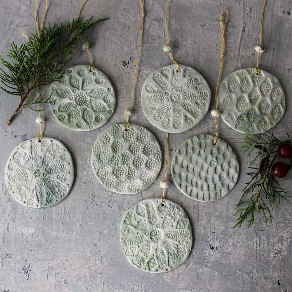 Porcelain Hanging Round Ornaments - Tribe Castlemaine